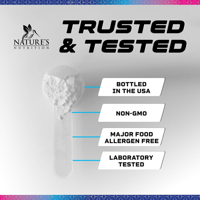 Creatine Monohydrate Powder 5000mg - Best Performance Micronized Creatine Nutritional Supplement - For Muscle Strength & Energy Support, Unflavored Monohydrate Powder, Bottled in USA - 60 Servings