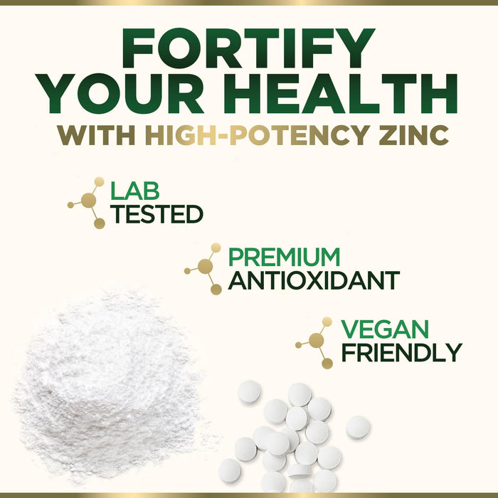 Zinc 40mg Supplements for Women and Men, Supplement for Immune Health Support, Skin Health Support, & Antioxidant Supplement for Adults with Zinc Gluconate 40 mg, High Potency, Non-GMO - 60 Tablets