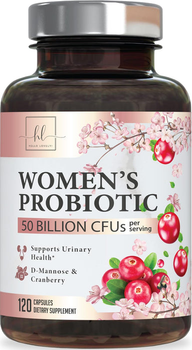 Probiotics for Women Supplement with Cranberry - 16 Premium Strains for PH Balance, Digestive Health, Vaginal & Immune Support, 90 Billion CFU, Women's Probiotic, UT, & Feminine Health - 120 Capsules