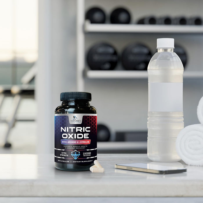 Nitric Oxide Booster Extra Strength 3000mg - L Arginine 3X Strength Nitric Oxide Supplements for Men and Women, Citrulline, Supports Muscle, Heart Health & Energy Supplement, Non-GMO - 120 Capsules