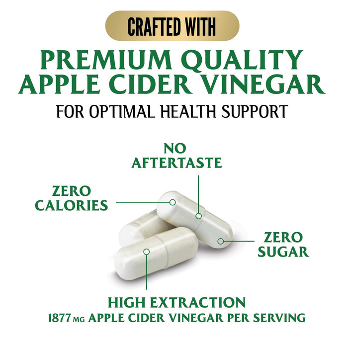 Apple Cider Vinegar Capsules ACV Supplements 1877mg, Vitamin D3, Zinc & Best ACV Supplement Pills Supporting Gut Health for Better Digestion, Immune System Support, Non-GMO & Gluten Free, 60 Capsules