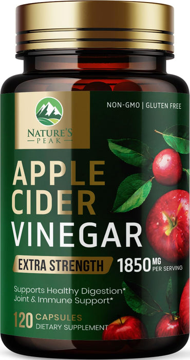 Apple Cider Vinegar Capsules ACV 1877mg – 120 Capsules
