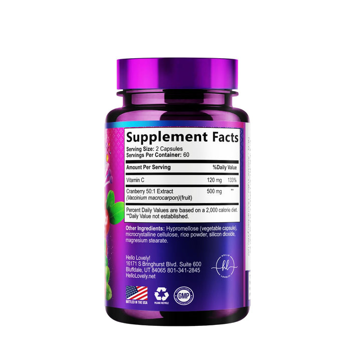 Cranberry Supplement 25,000mg Formula + Vitamin C – Urinary Tract Health Support for Women & Men, 50:1 Whole Fruit Cranberry Extract Pills for Women, Sugar-Free, Non-GMO, Gluten-Free - 120 Capsules