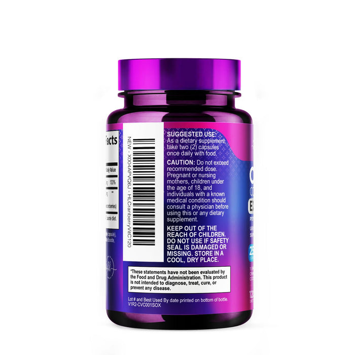 Cranberry Supplement 25,000mg Formula + Vitamin C – Urinary Tract Health Support for Women & Men, 50:1 Whole Fruit Cranberry Extract Pills for Women, Sugar-Free, Non-GMO, Gluten-Free - 120 Capsules