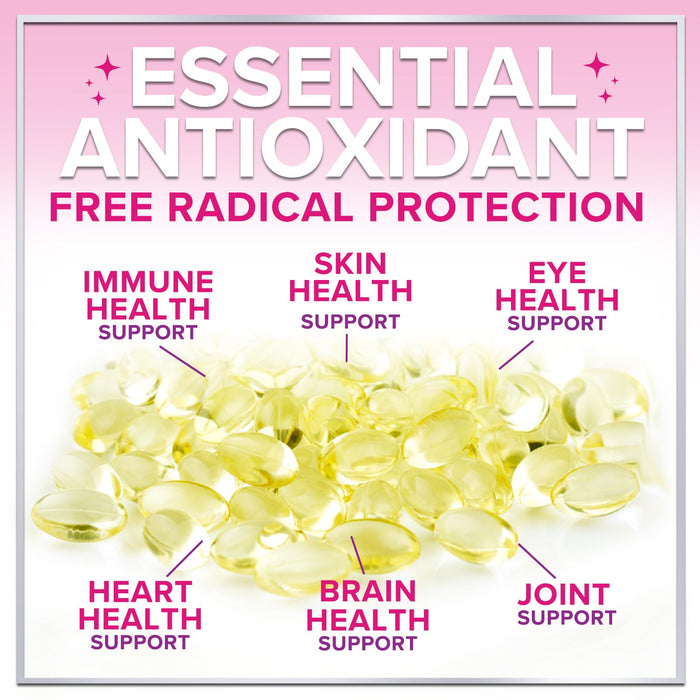 Vitamin E for Women and Men - 180 mg (400 IU) dl-Alpha - Powerful Antioxidant Dietary Supplement - Hair, Skin, & Immune Health Support - Easily Absorbed Form, Non-GMO & Gluten Free - 60 Softgels