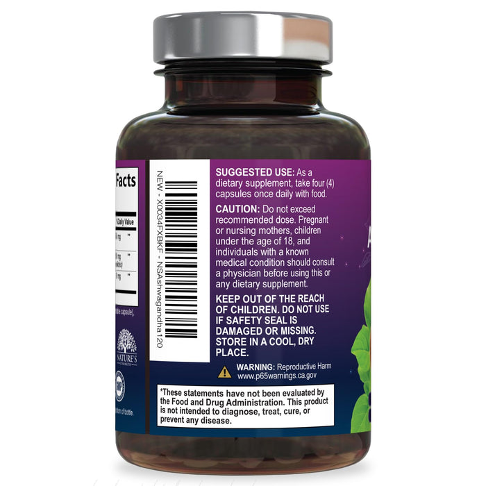 Ashwagandha 2100mg - Extra Strength with Black Pepper for Max Absorption, Ashwagandha Powder and Root Supplements for Women & Men, Antioxidant Support, Vegan, Non-GMO & Gluten Free - 120 Capsules