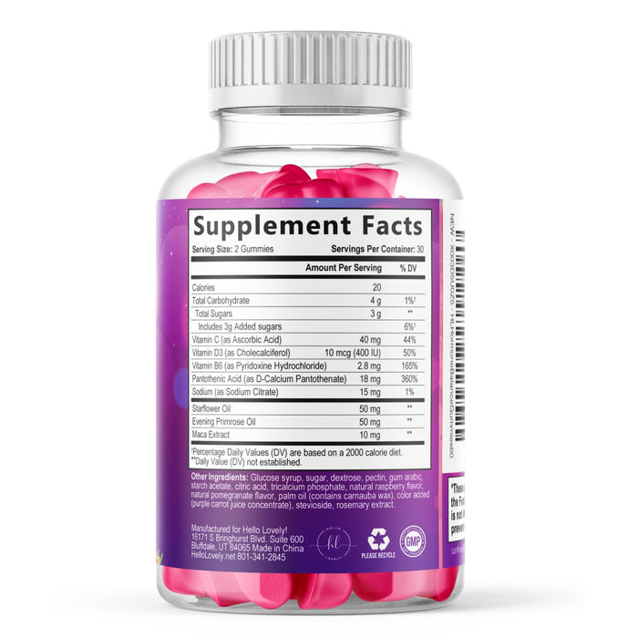 Menopause Supplements for Women - Complete Natural Mild Hot Flashes & Night Sweats Support, Multi Benefit Menopause Relief Gummy, Support for Balance & Energy, Gluten-Free & Non-GMO - 60 Gummies