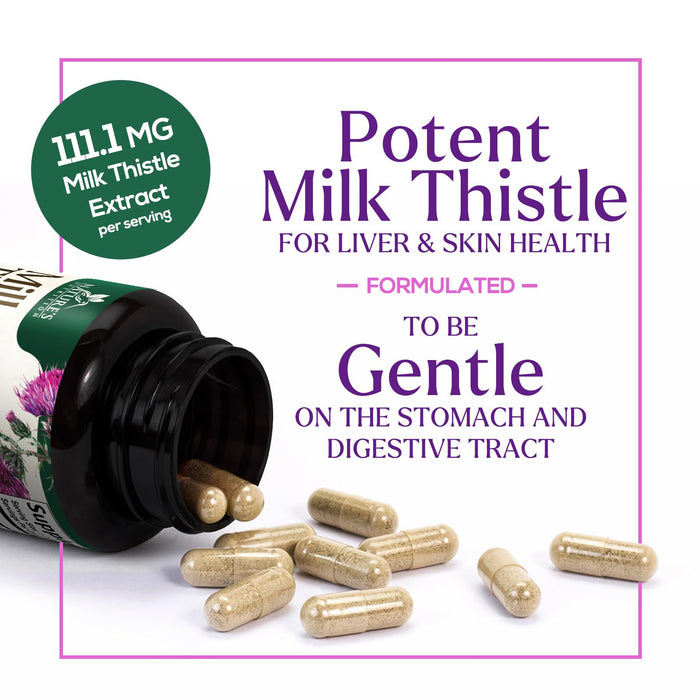 Milk Thistle Extract - Liver Cleanse Detox & Repair Formula with Dandelion Extract 1000mg - Herbal Liver Supplement - Nature's Milk Thistle w/Silymarin Marianum, Supports Liver Health - 120 Capsules