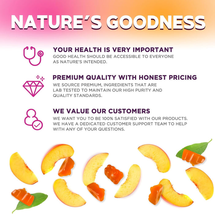 Nature's Nutrition CoQ10 Gummies 100mg â€“ High Absorption Coenzyme Q10 Supplement for Heart Health, Energy & Antioxidant Support â€“ Peach Flavor Gummy, Vegan, Non-GMO, Gluten Free â€“ 30 Count