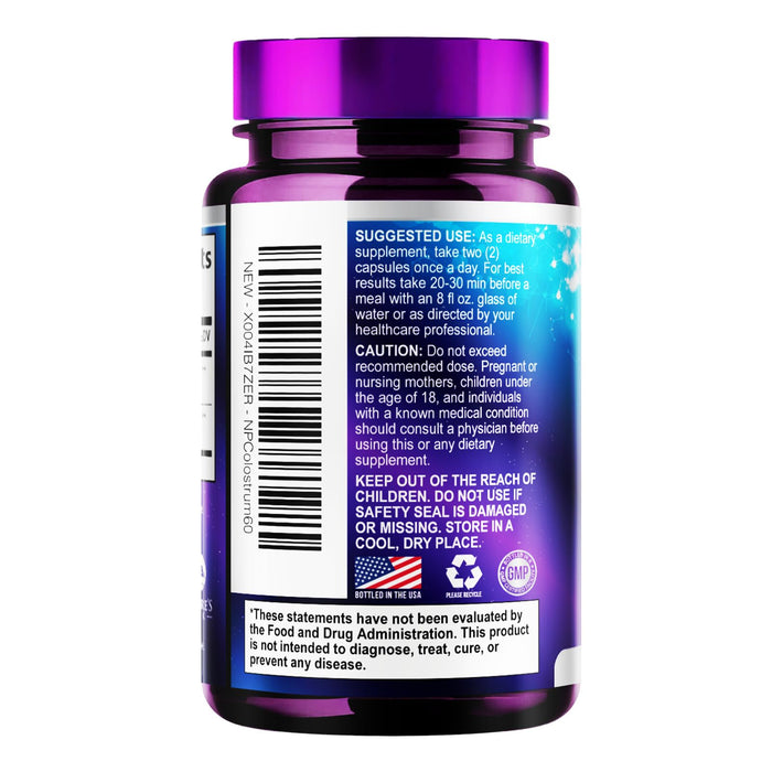 Colostrum Supplement 1000mg 20% Immunoglobulins for Gut Health, Immune Support, Muscle, Skin & Hair Growth, Bovine Colostrum Powder, Nature's Colostrum for Women & Men, Bottled in USA - 60 Capsules