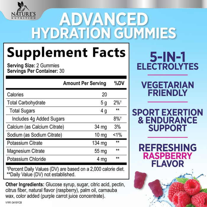 Hydration Electrolyte Gummies – 60 Gummies