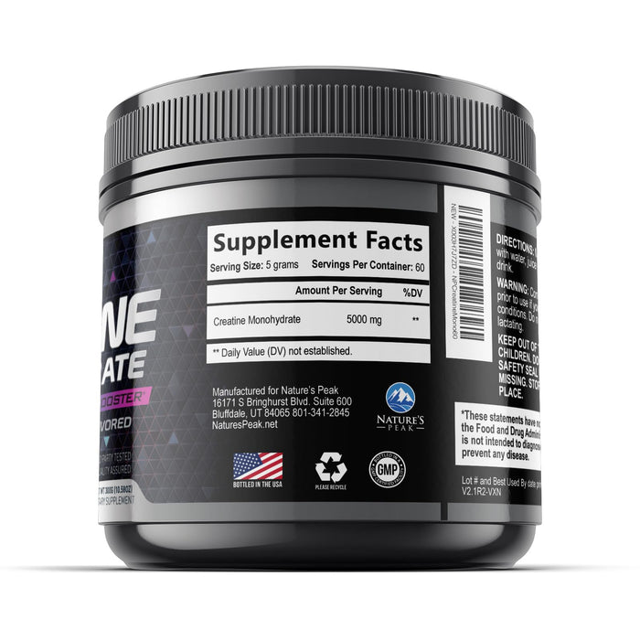 Creatine Powder 5000mg (5g) - Pure Micronized Creatine Monohydrate Supplement Unflavored, Keto Friendly - Creatine Nutritional Supports Muscle Growth & Strength, Vegan, Gluten-Free - 60 Servings
