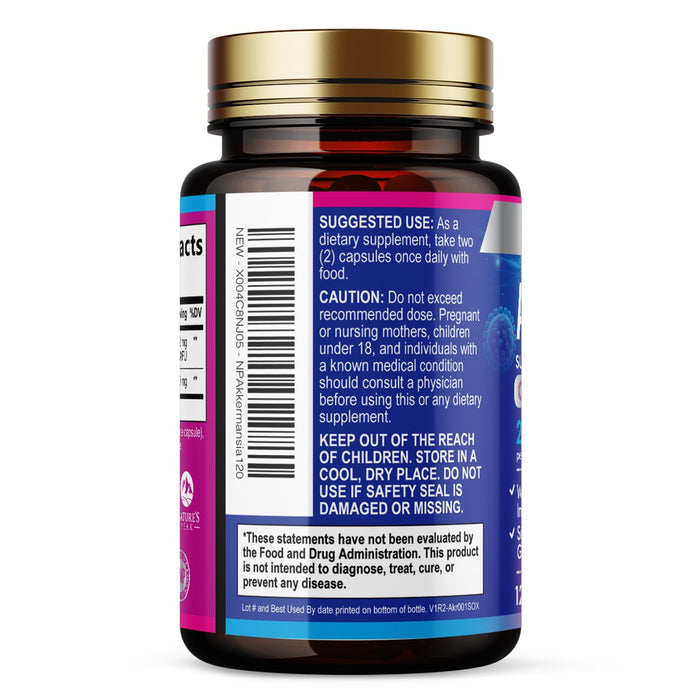 Akkermansia Probiotic Supplement - 2 Billion AFU GLP-1 Supplement with Prebiotic Fiber - Akkermansia Muciniphila GLP-1 Probiotics for Women & Men - Digestive, Gut & Immune Support - 120 Capsules