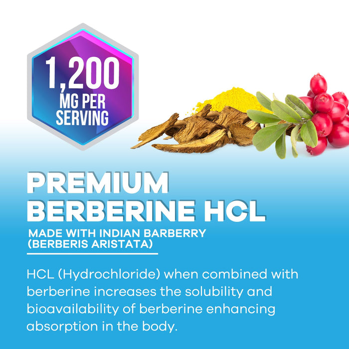 Berberine HCL 1200mg – 120 Veggie Capsules