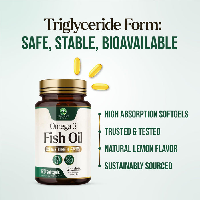 Omega-3 Fish Oil – 2400mg – 120 Softgels