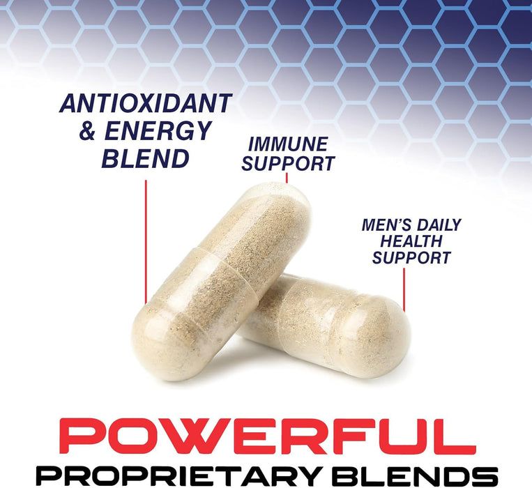 Multivitamin for Men - Vitamin A, C, D, E, Zinc, Calcium, Multivitamins for Immune Health Support, Vitamin B12, Menâ€™s Daily Multivitamin Supplement Capsules, Non-GMO Mens Multi Vitamins - 60 Capsules