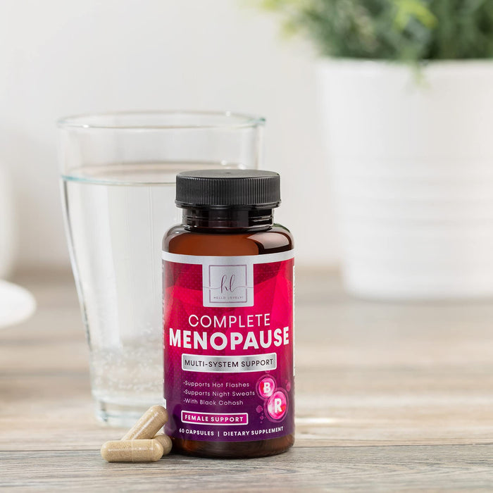 Menopause Supplements for Women with Black Cohosh - Natural, Mild Hot Flash, Night Sweats & Hormone Support, Menopause Relief with Dong Quai, Energy & Balance, Non-GMO & Gluten Free - 60 Capsules