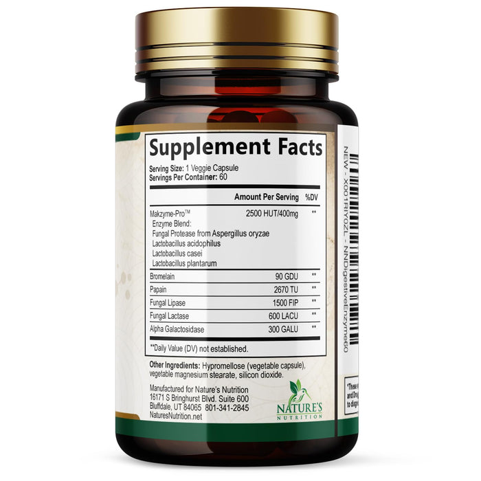 Digestive Enzymes with Probiotics - Probiotic Multi Enzymes with Probiotics and Prebiotics for Digestive Health and Bloating Relief for Women & Men, Daily Enzymes for Gut & Digestion - 60 Capsules