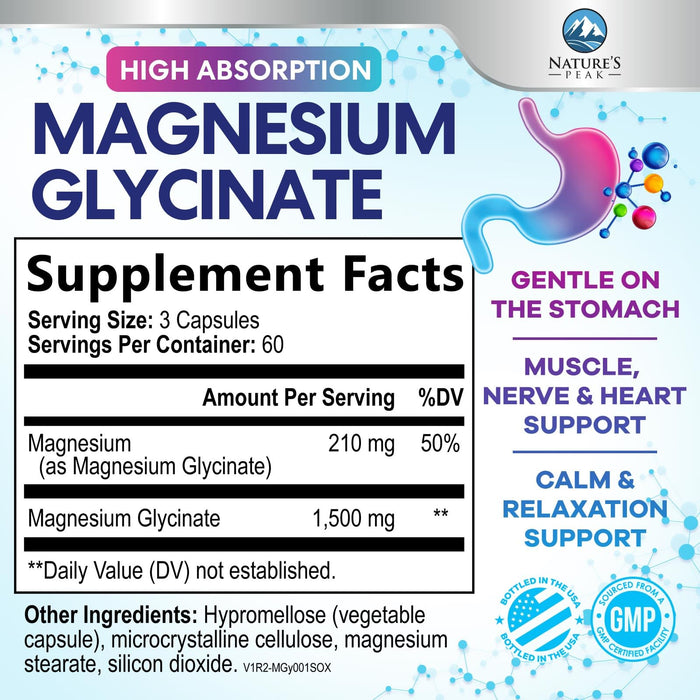Magnesium Glycinate Chelated – 180 Tablets