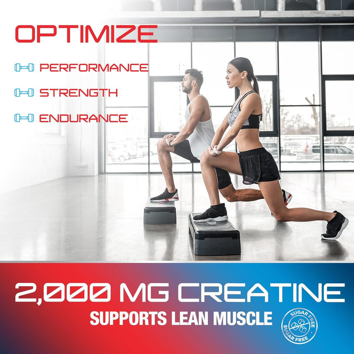 Creatine Monohydrate Gummies 2000mg - Best Micronized, Sugar Free Creatine Chewables for Men & Women - Supports Lean Muscle, Strength, Energy, & Endurance - Non-GMO, Gluten Free - 60 Lemon Gummies