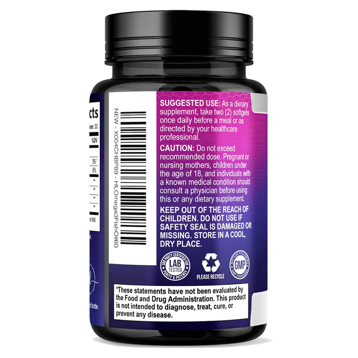 Omega 3 Fish Oil Supplements 2400mg - Triple Strength Omega 3 Fatty Acids, Natural Heart Health Brain & Joint Support - Fatty Acids with EPA & DHA - Wild Caught Fish Oil Supplement - 60 Softgels