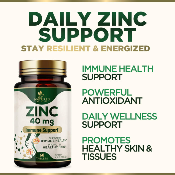 Zinc 40mg – 60 Tablets