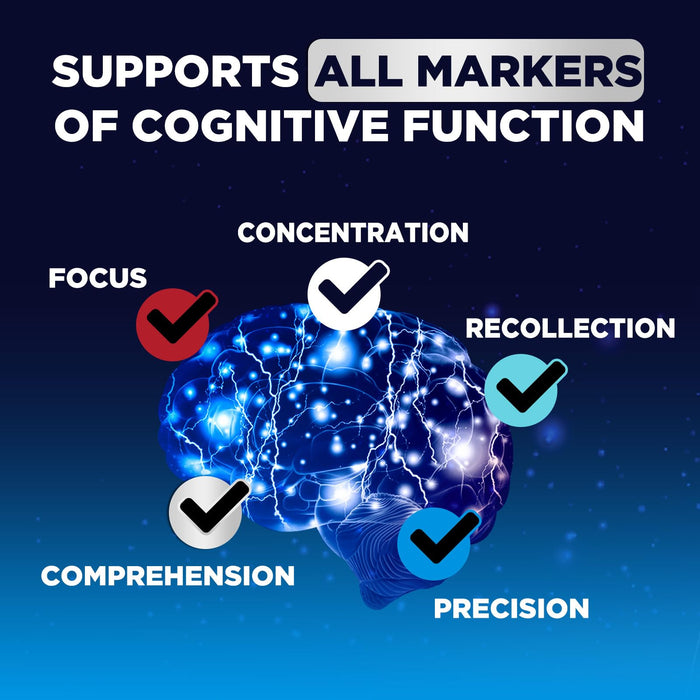 Brain Supplement Gummies for Concentration Memory & Focus Support - Brain Clarity Health with B6 B12, Phosphatidylserine, Coffee Extract, Nootropics Cognitive Vitamins for Adults - 60 Vegan Gummies