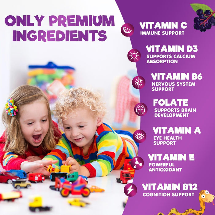 Multivitamin for Kids Gummies with Vitamin C – 120 Gummies