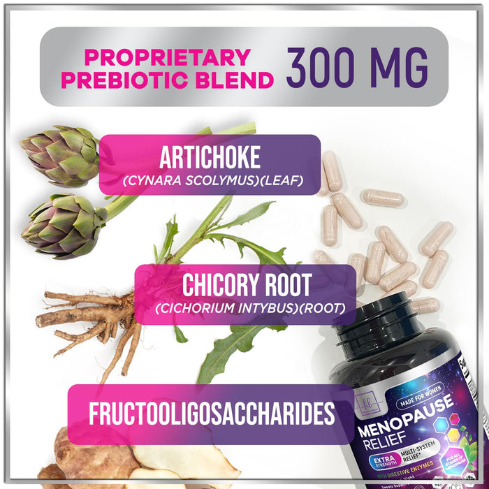 Menopause Supplements for Women - 8 Billion CFU Probiotics, Hot Flash, Night Sweats & Menopause Relief Probiotic for Vaginal, Digestive Health & Immune Support with Black Cohosh - 120 Capsules