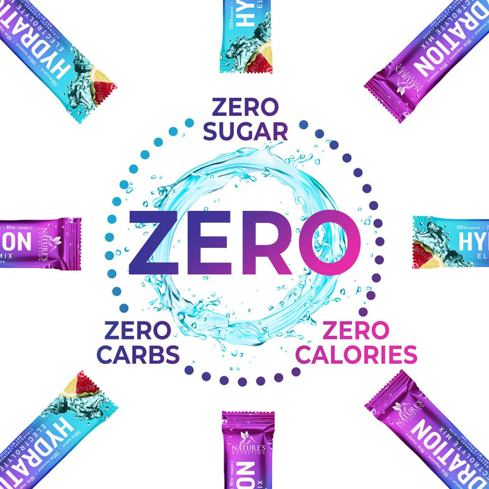 Hydration Electrolyte Packets - Daily Liquid Replenisher Powder - Electrolyte Multiplier with Minerals, Potassium & Real Salt - Vegan, Non-GMO - Tasty Lemon Flavor Hydration Electrolytes - 32 Servings