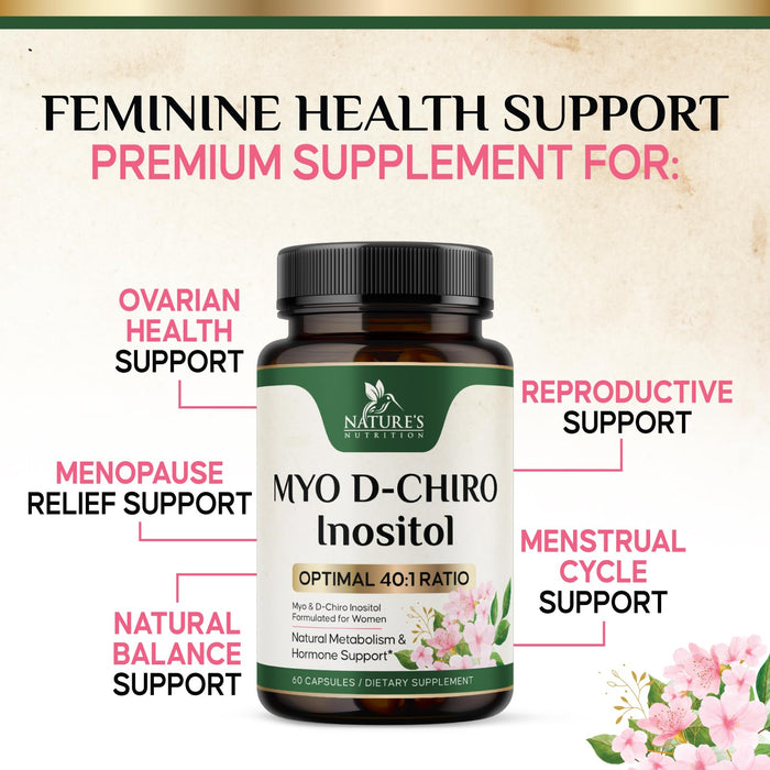 Myo-Inositol + D-Chiro Inositol 1025mg - 40:1 Ratio - 60 Capsules