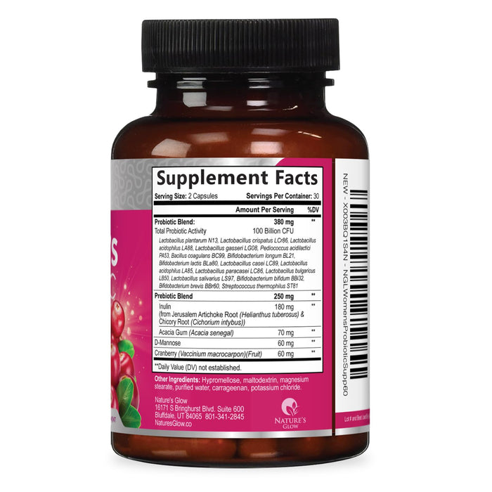 Probiotics For Women 50 Billion CFU - Women's Probiotic For Digestive Health 16 Unique Strains - Daily Vaginal PH Balance & Feminine Health Support, Womens Probiotic With Acidophilus - 60 Capsules