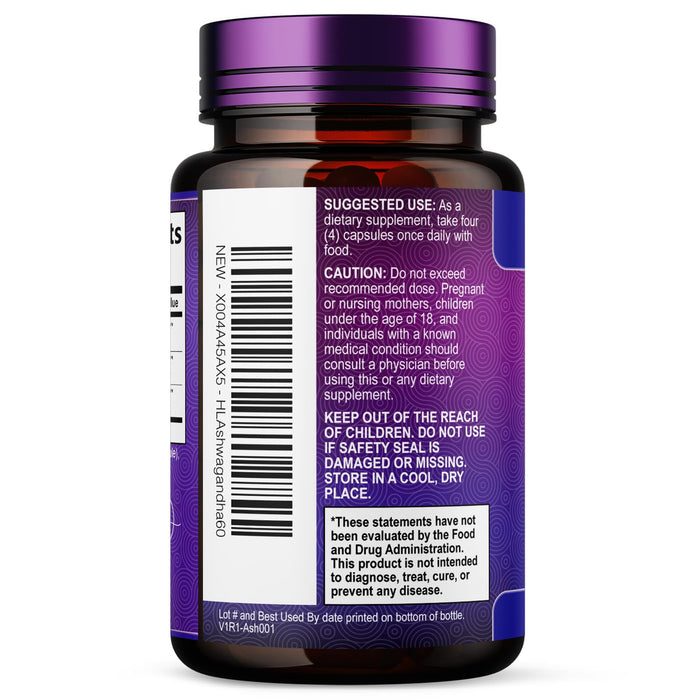 Ashwagandha 2,100 mg - Ashwagandha Supplements for Women in Veggie Capsules with Powder & Root Extract, Black Pepper for High Absorption, Plant Based, Non-GMO, Bottled in the USA - 60 Veggie Capsules