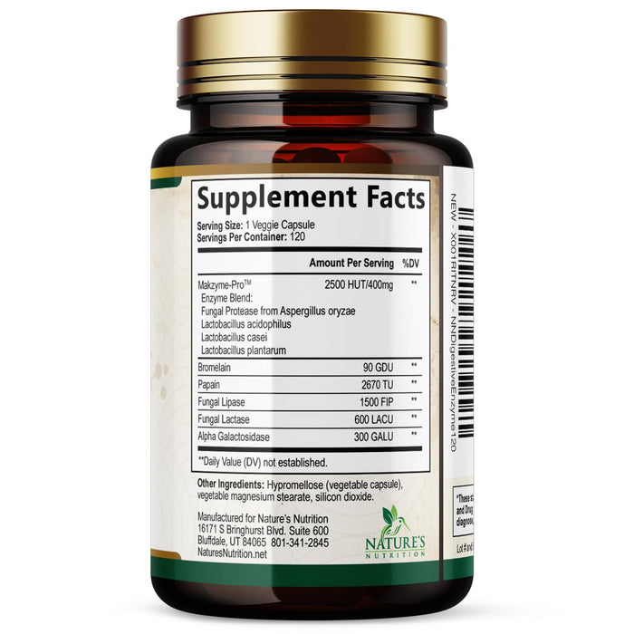 Digestive Enzymes with Probiotics - Probiotic Multi Enzymes with Probiotics and Prebiotics for Digestive Health and Bloating Relief for Women & Men, Daily Enzymes for Gut & Digestion - 120 Capsules