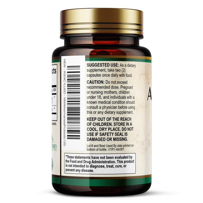 Akkermansia Probiotic Supplement for Women & Men, Akkermansia Muciniphila GLP 1 Probiotics with Prebiotic, 2 Billion AFU, Natural Digestive, Gut Health, & GLP 1 Production Support, 120 Capsules