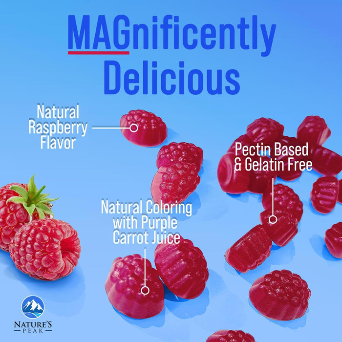 Magnesium Citrate Supplement Gummies - High Absorption Magnesium Gummy for Adults & Kids, Magnesio Citrate Supplements for Bone, Muscle Health, Heart Support, Vegan, Gluten Free, Non-GMO - 120 Gummies