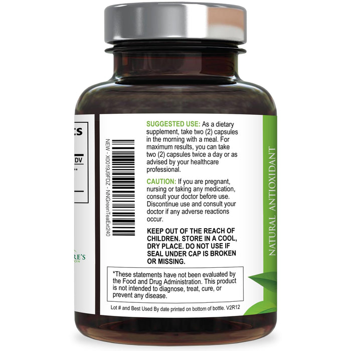 Green Tea Extract Capsules 1000mg 98% Standardized EGCG - 3X Strength for Natural Energy - Heart Support with Polyphenols - Gentle Caffeine - 240 Capsules