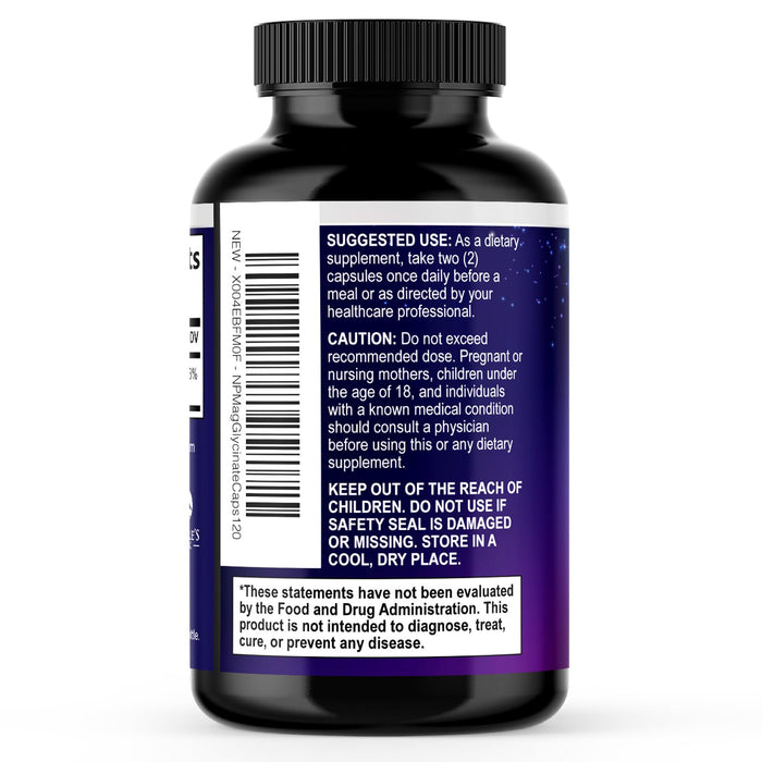 Magnesium Glycinate Supplement Pure 1000 mg Chelated for Max Absorption - Supports Bone, Muscle, Nerve & Heart Health, Sleep Support - Best Magnesium Pills for Whole Body Support - 120 Capsules