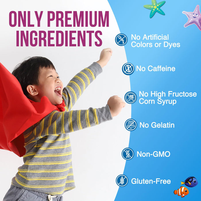 Kids Immune Support Supplement Gummies - Daily Childrens Vitamins C, Zinc & Echinacea - Gummy for Kids Immunity Support, Ages 4 and Up, Natural Berry Flavor, Non-GMO, Gluten-Free & Vegan - 120 Gummies