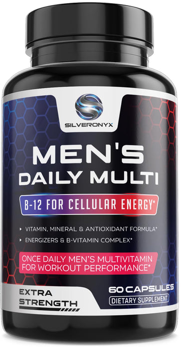 Multivitamin for Men - Vitamin A, C, D, E, Zinc, Calcium, Multivitamins for Immune Health Support, Vitamin B12, Men’s Daily Multivitamin Supplement Capsules, Non-GMO Mens Multi Vitamins - 60 Capsules