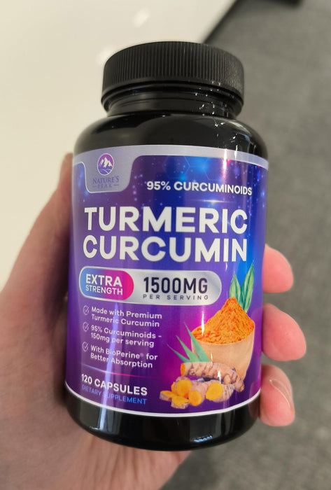 Turmeric Curcumin Supplement with BioPerine 95% Curcuminoids 1500mg with Black Pepper for Best Absorption - Best Natural Vegan Joint Support - Bottled in USA, Non-GMO, Organic Tumeric - 120 Capsules