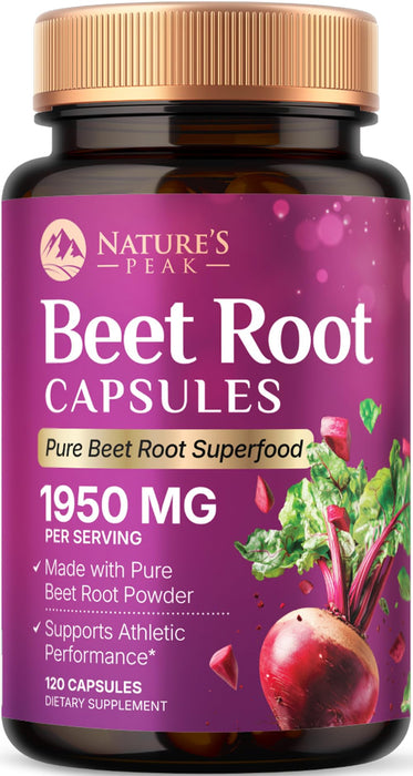 Beet Root Capsules 1950mg – 120 Count