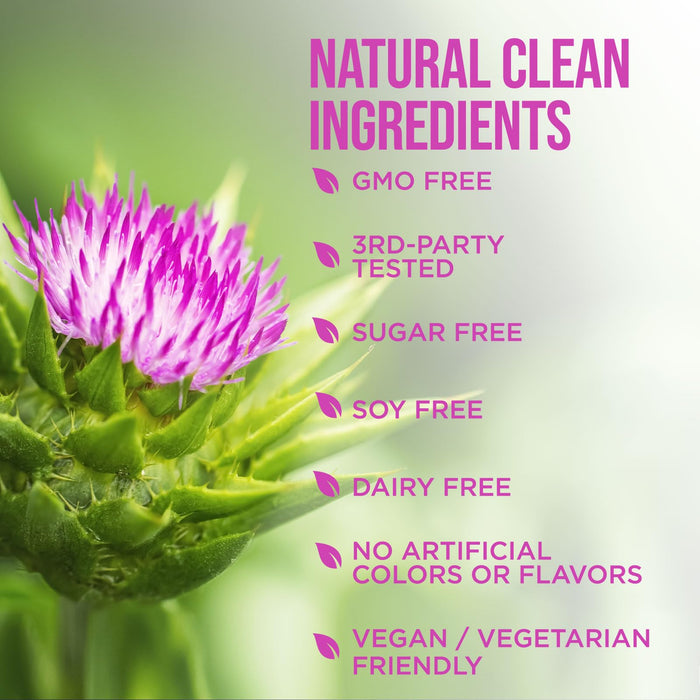 Milk Thistle Supplement - Liver Cleanse Detox & Repair Formula 1000mg with Dandelion - Nature's Herbal Milk Thistle Extract Supplements w/Silymarin Marianum, Supports Liver Health - 60 Capsules