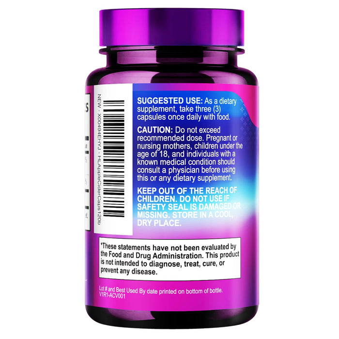 Apple Cider Vinegar Pills from the Mother - 1877mg of ACV with Vitamin D3 & Zinc, Non-GMO & Gluten Free, ACV Supplement for Digestion, Energy & Immune Support, Apple Vinegar Capsules - 120 Capsules