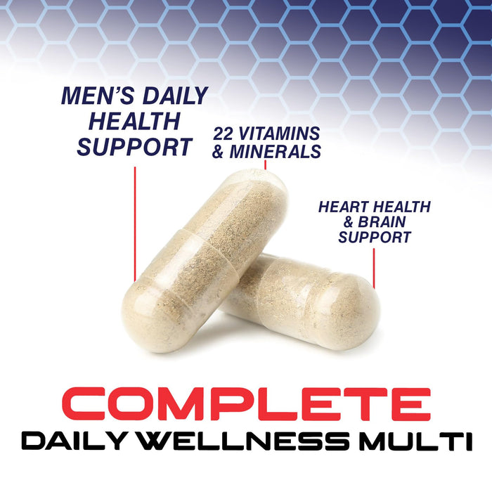 Multivitamin for Men - Vitamin A, C, D, E, Zinc, Calcium, Multivitamins for Immune Health Support, Vitamin B12, Men’s Daily Multivitamin Supplement Capsules, Non-GMO Mens Multi Vitamins - 60 Capsules