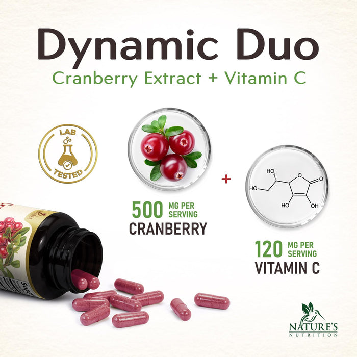 Cranberry Pills with Vitamin C & E – 60 Capsules
