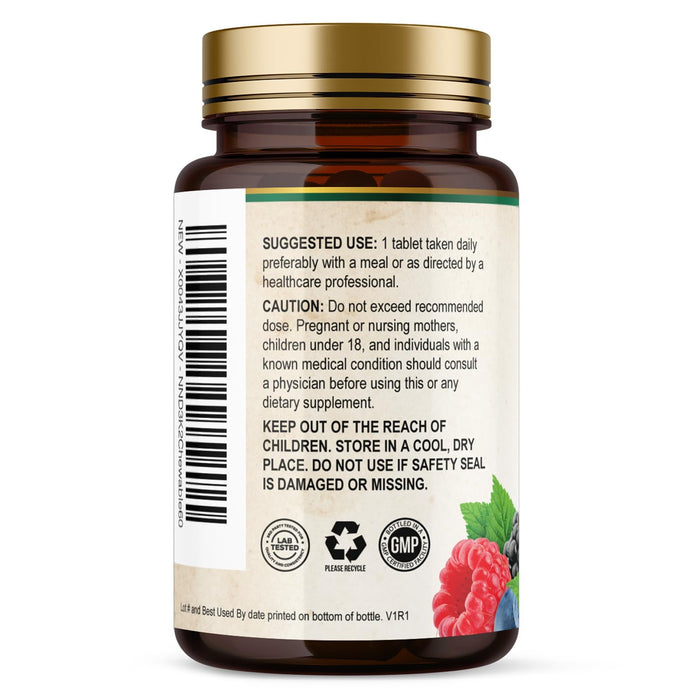 Vitamin D3 K2 Supplement | 5000 IU D3 + K2 100 mcg | MK-7 K2 with Vitamin D | Supports Immune, Heart, Teeth & Bone Health - Nature's Easy to Chew, VIT D3 K2, Non-GMO, Tasty Berry Flavor - 60 Tablets