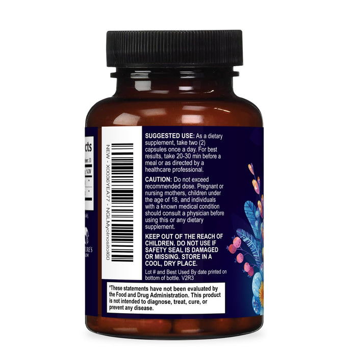Myo-Inositol & D-Chiro Inositol 1025mg - 40:1 Ideal Ratio for Ovarian Support, Vegan Myo & D Chiro Supplement for Women's Natural Balance and Hormone Support, Vitamin B8, Non-GMO - 60 Capsules