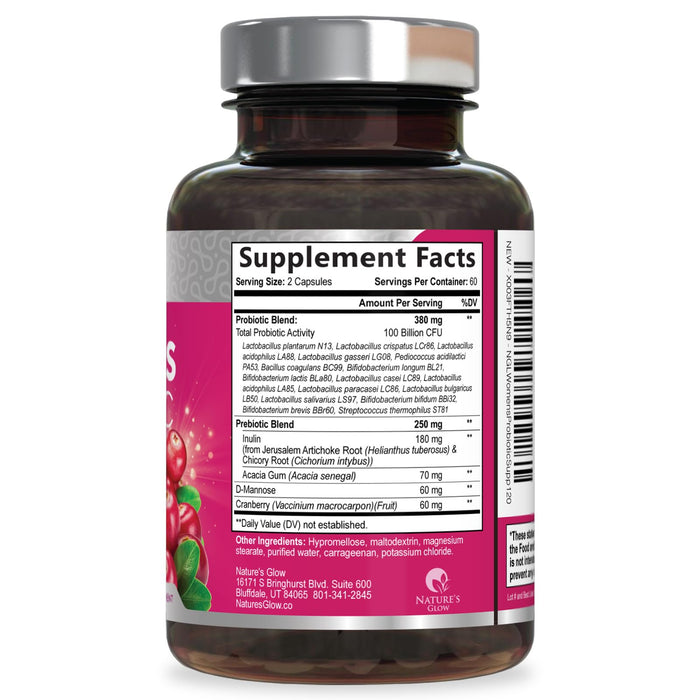 Probiotics For Women 50 Billion CFU - Women's Probiotic For Digestive Health 16 Unique Strains - Daily Vaginal PH Balance & Feminine Health Support, Womens Probiotic With Acidophilus - 120 Capsules