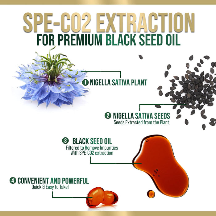 Black Seed Oil Softgels 1000mg – 60 Softgels